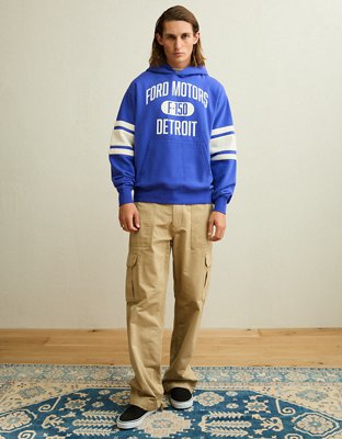 AE Laidback Luxe Ford Graphic Hoodie - Cobalt Blue