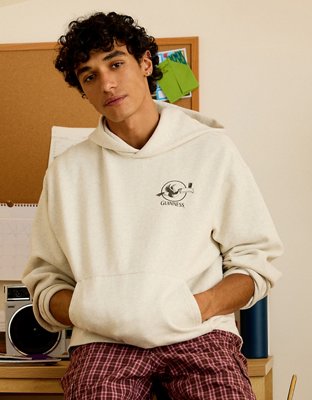 AE Laidback Luxe Guinness Graphic Hoodie - Heather Frost