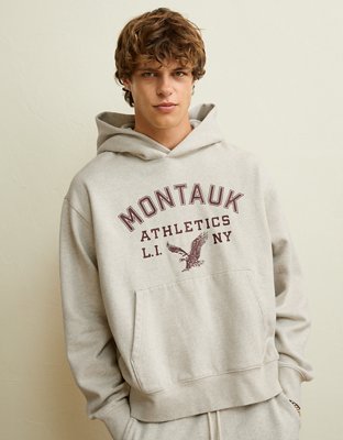 AE Laidback Luxe Graphic Hoodie - Heather Frost