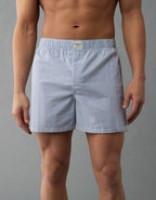 AEO Men's Striped Stretch Boxer Short - Blue