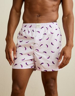 AEO Men's Food Stretch Cotton Boxer Short - Lavender