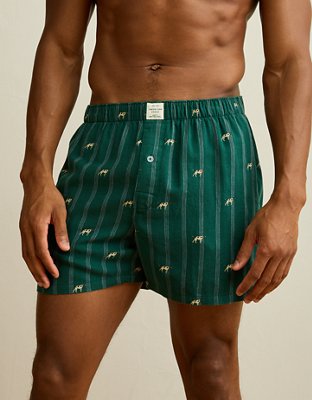 AEO Men's Flannel Pocket Boxer Short - Pine