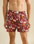 AEO Men's Coca-Cola Stretch Cotton Boxer Short - Rustic Red