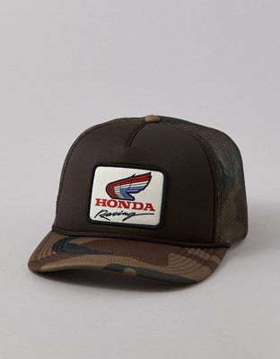 AE Honda Racing Trucker Hat - Camo Green