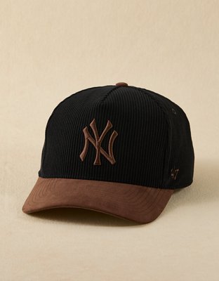 '47 New York Yankees Black Barren Corduroy Snapback Hat - Multi