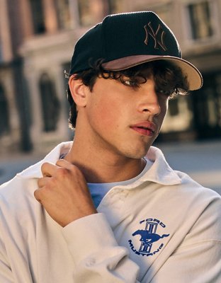 '47 New York Yankees Black Barren Corduroy Snapback Hat - Multi