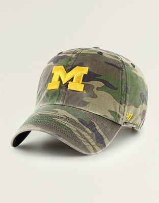 '47 Michigan Wolverines Clean Up Baseball Hat - Camo Green