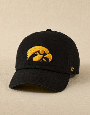 '47 Iowa Hawkeyes Clean Up Baseball Hat - Black