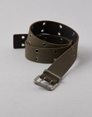 AE Suede Grommet Belt - Taupe