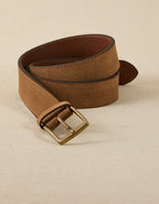AE Casual Suede Leather Belt - Tan