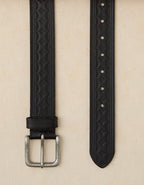 AE Tooled Leather Belt - Black