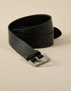AE Tooled Leather Belt - Black