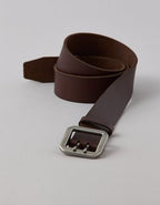 AE Double-Prong Leather Belt - Dark Brown