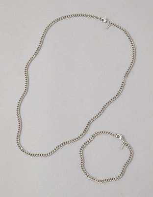 AEO Necklace & Bracelet 2-Pack - Silver