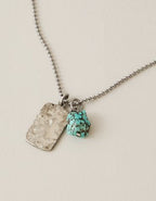 AEO Faux Turquoise Surplus Necklace - Silver
