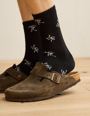 AE Graphic Crew Socks - Black