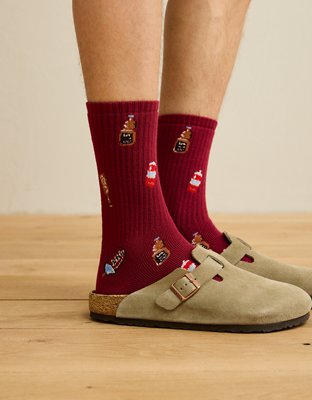 AE Graphic Crew Socks - Red