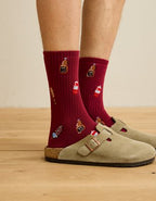 AE Graphic Crew Socks - Red