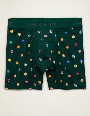AEO Men's 6" Classic Boxer Brief - Green Alpine