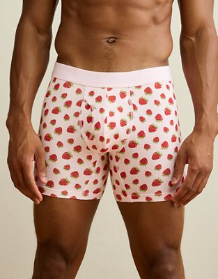 AEO Men's Food 6" Classic Cotton Boxer Brief - Light Pink