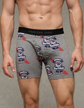 AEO Men's Pabst Blue Ribbon 6" Classic Cotton Boxer Brief - Heather Gray