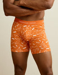 AEO Men's Halloween Snoopy 6" Classic Cotton Boxer Brief - Orange