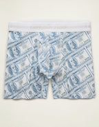 AEO Men's Dollar Bills 6" Classic Boxer Brief - White