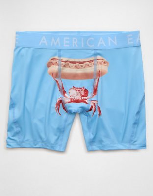 AEO Men's Food 6" Flex Boxer Brief - Ocean Sky