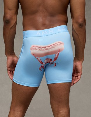 AEO Men's Food 6" Flex Boxer Brief - Ocean Sky