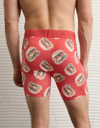 AEO Men's Food 6" Flex Boxer Brief - Red Sand