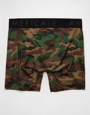 AEO Men's Camo Print 6" Flex Boxer Brief - Brown