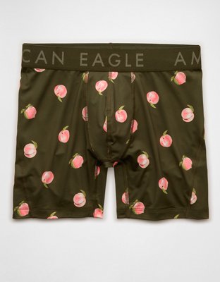 AEO Men's Food 6" Flex Boxer Brief - Olive