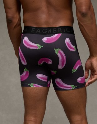 AEO Men's Food 6" Flex Boxer Brief - Black
