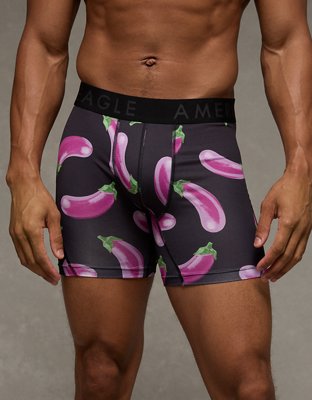 AEO Men's Food 6" Flex Boxer Brief - Black