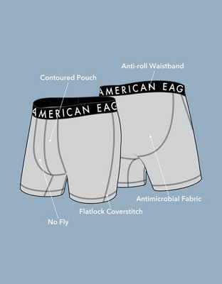 AEO Men's Food 6" Flex Boxer Brief - Blue
