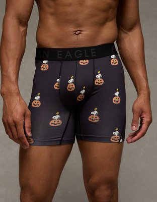 AEO Men's Halloween Snoopy 6" Flex Boxer Brief - Black