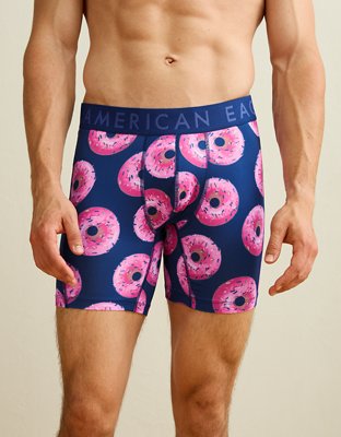 AEO Men's Food 6" Flex Boxer Brief - Navy