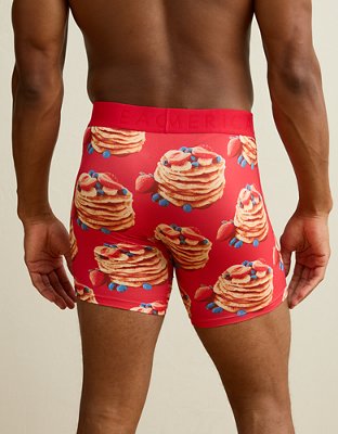 AEO Men's Food 6" Flex Boxer Brief - Red