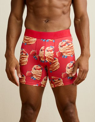 AEO Men's Food 6" Flex Boxer Brief - Red