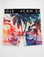 AEO Men's Tropical 6" Flex Boxer Brief - Blue