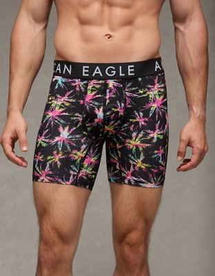 AEO Men's Burst 6" Flex Boxer Brief - Black Magic