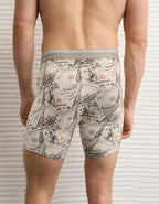 AEO Men's Dollar Bills 6" Ultra Soft Boxer Brief - Cream