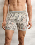 AEO Men's Dollar Bills 6" Ultra Soft Boxer Brief - Cream