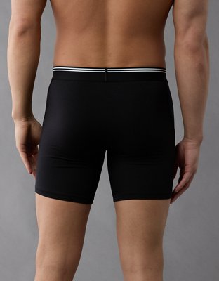 AEO Men's 6" Ultra Soft Boxer Brief - Black