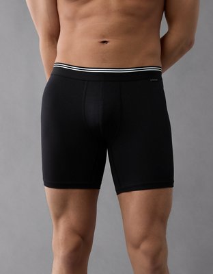 AEO Men's 6" Ultra Soft Boxer Brief - Black