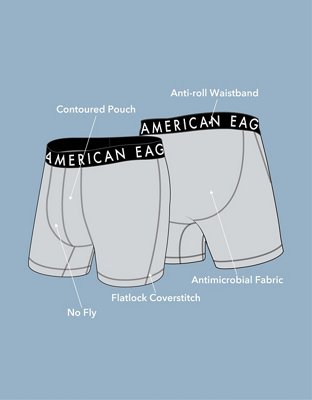 AEO Men's 6" Ultra Soft Boxer Brief 5-Pack - Multi