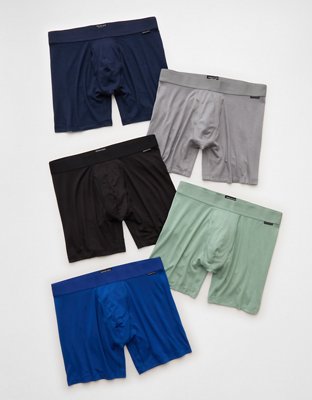 AEO Men's 6" Ultra Soft Slub Boxer Brief 5-Pack - Multi