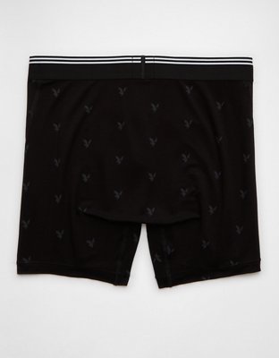 AEO Men's Eagles 6" Ultra Soft Boxer Brief - Black