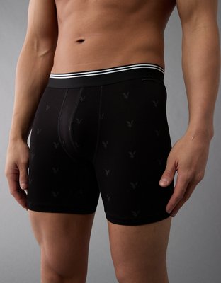 AEO Men's Eagles 6" Ultra Soft Boxer Brief - Black