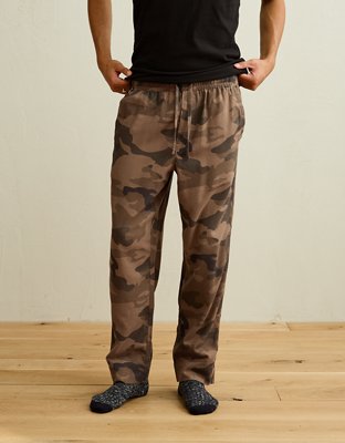 AEO Flannel PJ Pant - Camo Green